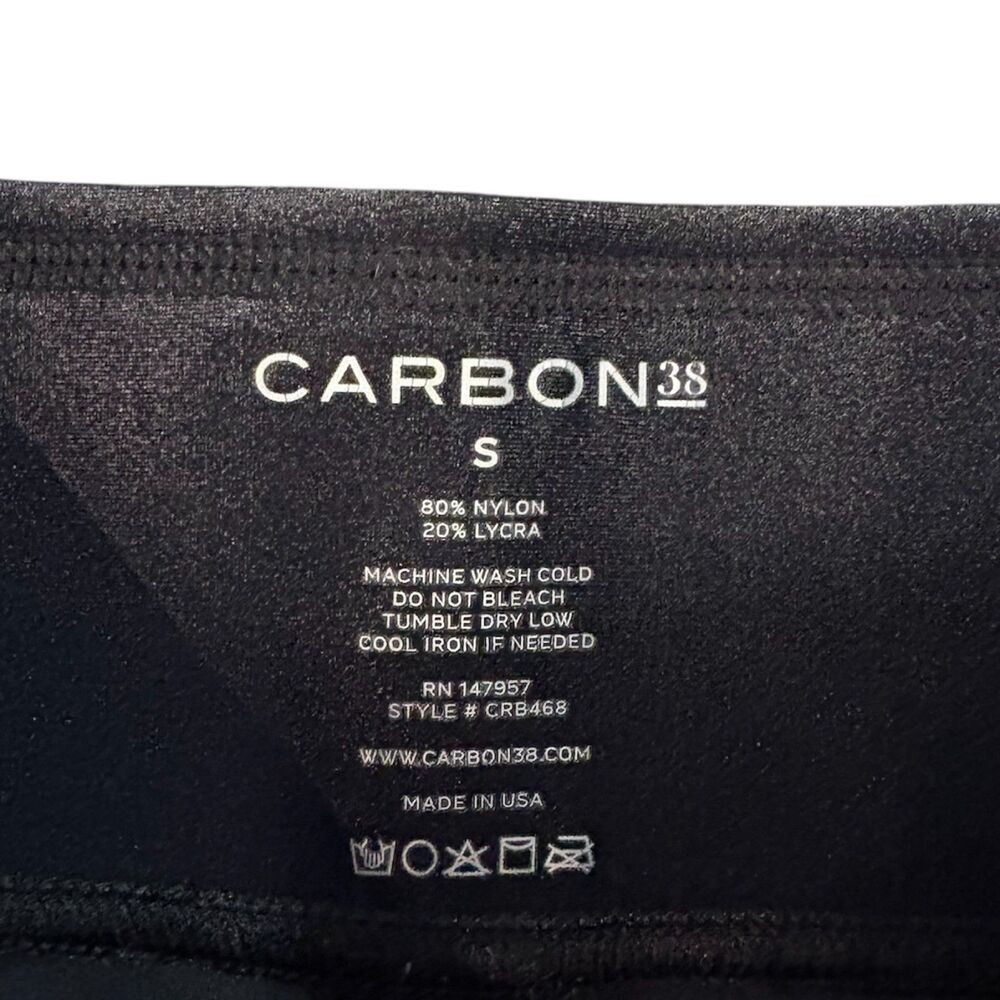 Carbon 38 High Rise Biker Short, Takara Shine, Black, Small - Picture 6 of 7